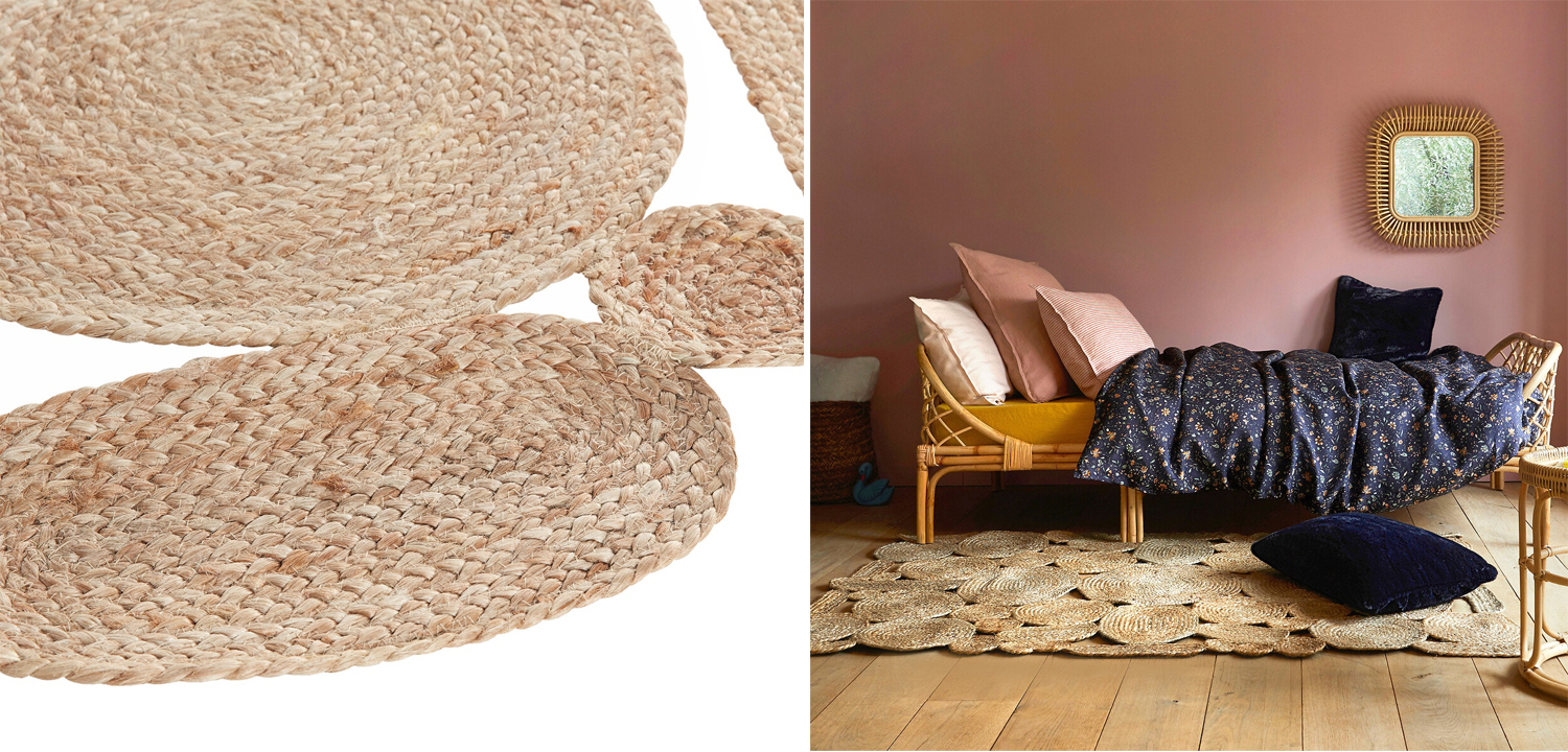 Ковер Carpet Jute Circles 100% джут - фото