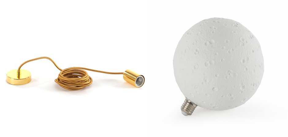 Подвесной светильник Seletti Moon Bulb Big Подвесной светильник Seletti Moon Bulb Big - Loft-Concept в Омске