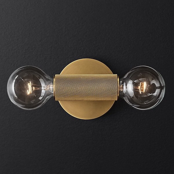 Бра RH Utilitaire Inline Sconce Brass Латунь в Омске | Loft Concept 