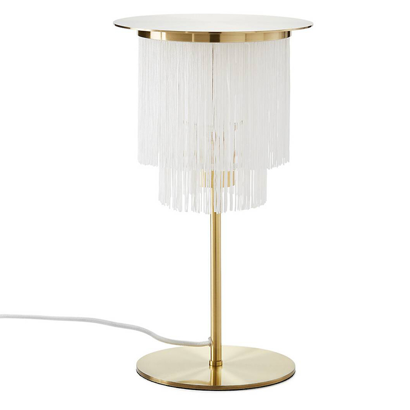 Настольная лампа Houtique Table lamp Белый Латунь в Омске | Loft Concept 