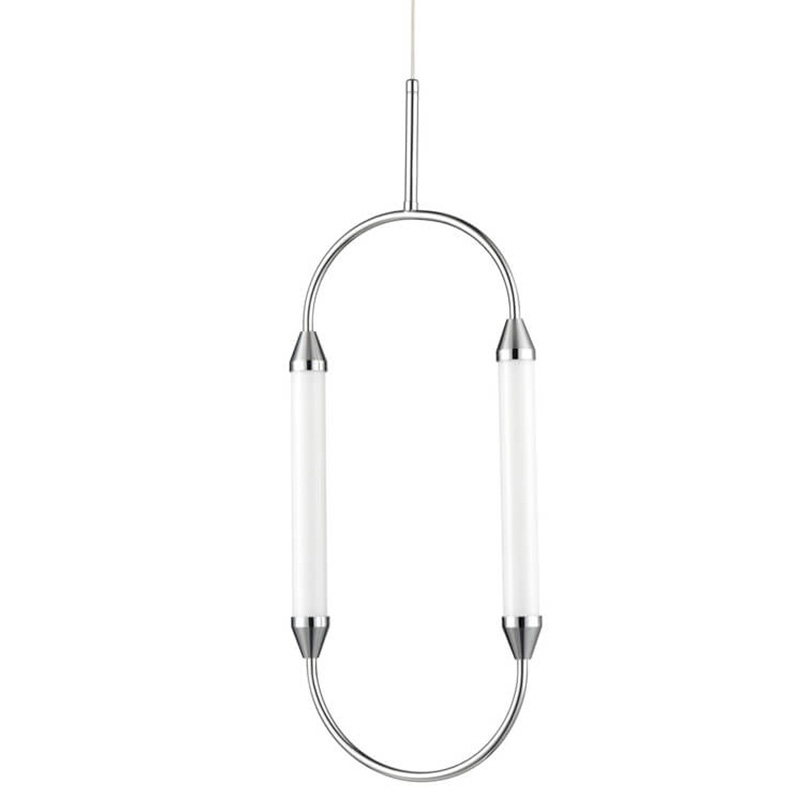 Подвесной светильник Giopato & Coombes CIRQUE Pendant Ellipse Vertical Chrome M Хром в Омске | Loft Concept 