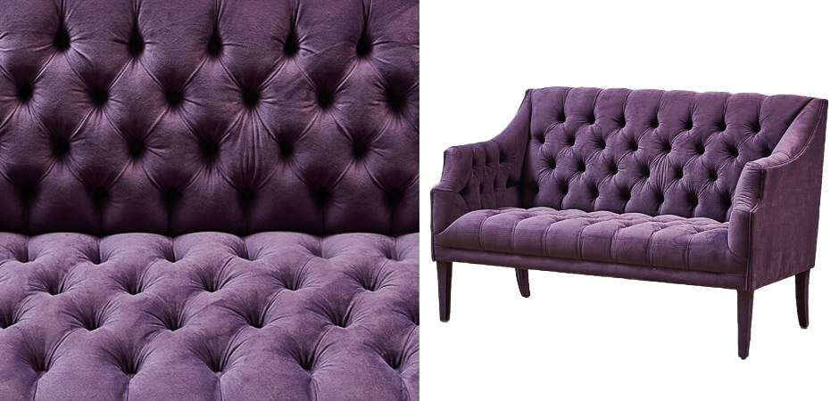 Диван Morton Capitone Sofa лиловый лен Диван Morton Capitone Sofa лиловый лен - Loft-Concept в Омске