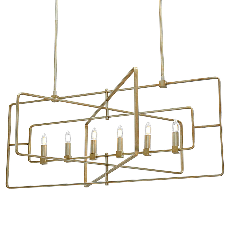 Люстра Macleod Linear Chandelier Золотой в Омске | Loft Concept 