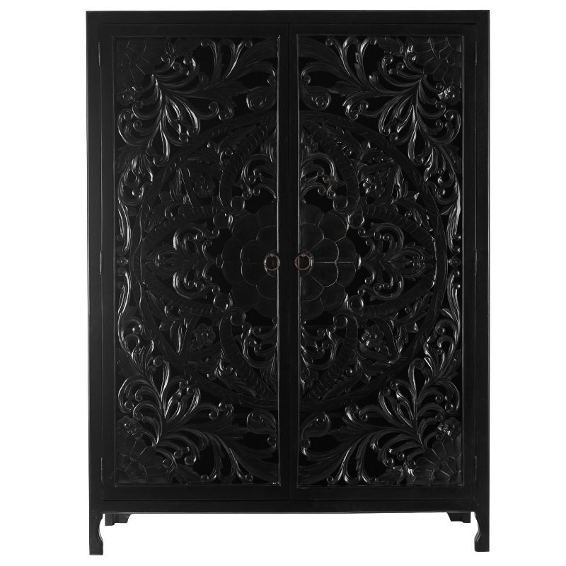 Шкаф Beauden Lace Cabinet Black Черный в Омске | Loft Concept 