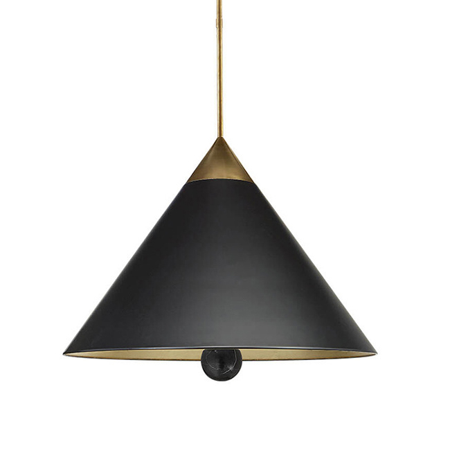 Подвесной светильник Cleo Pendant Brass & Black Черный Латунь в Омске | Loft Concept 