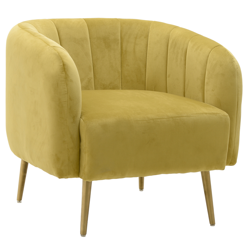 Кресло Donsia Armchair yellow Желтый Золотой в Омске | Loft Concept 