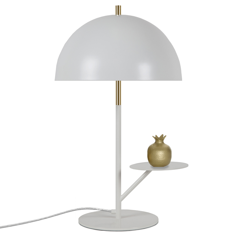 Настольная лампа Table lamp Butler WHITE Латунь Белый в Омске | Loft Concept 