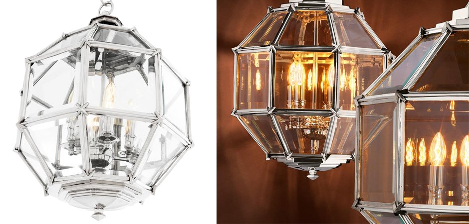 Люстра Lantern Owen Nickel S - Loft-Concept в Омске