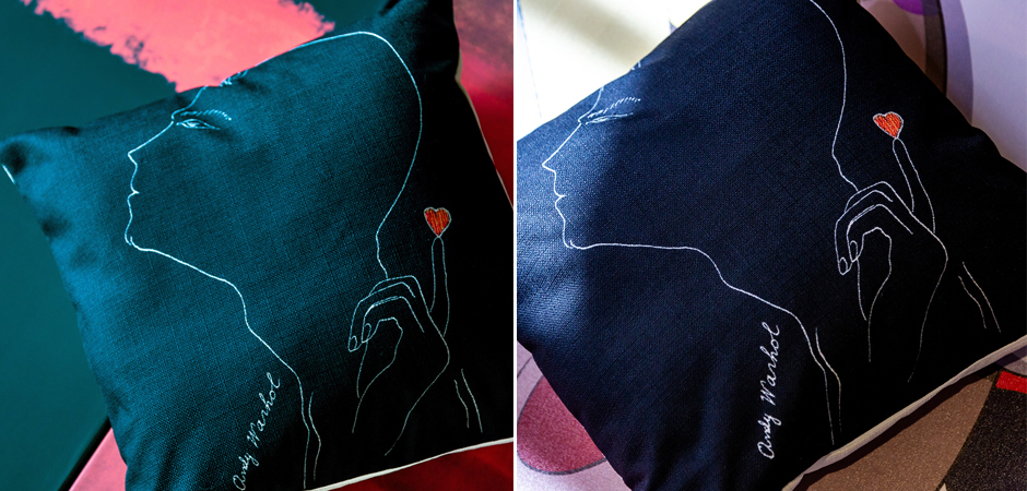Декоративная подушка White Silhouette Lover Pillow - Loft-Concept в Омске
