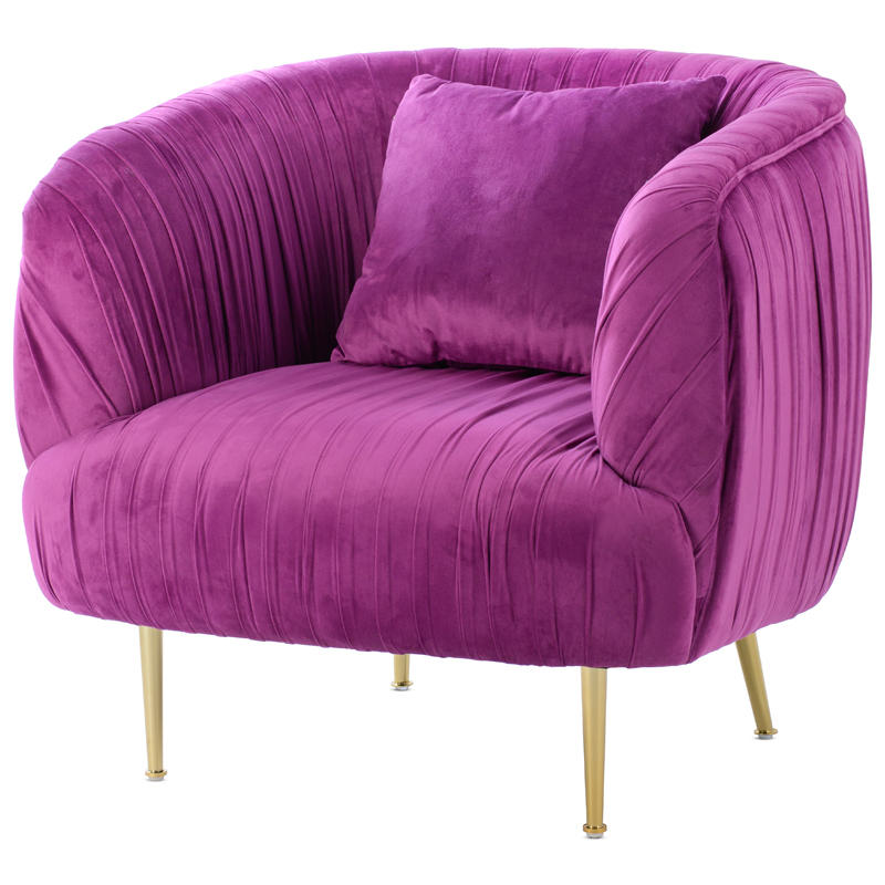 Кресло SOUFFLE CHAIR purple Фуксия Золотой в Омске | Loft Concept 