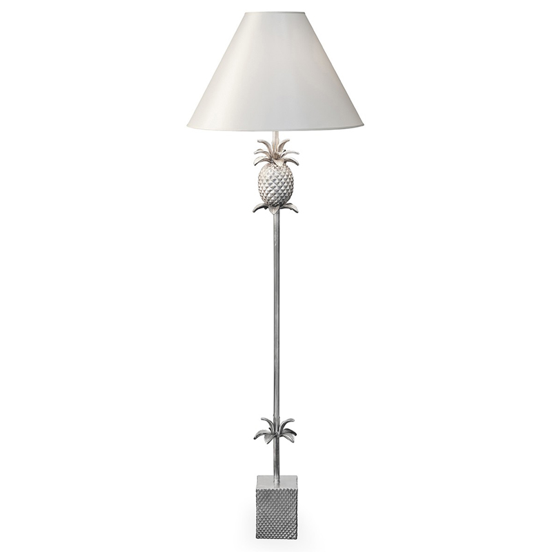 Торшер FLOOR LAMP PINEAPPLE CONE white Алюминий Белый в Омске | Loft Concept 