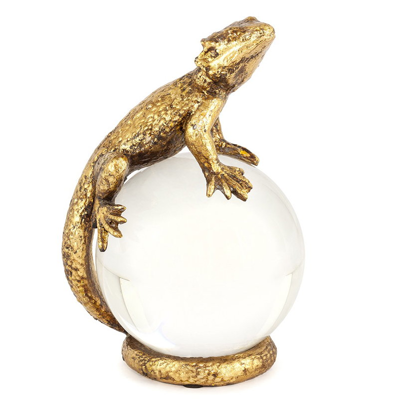 Статуэтка PAPERWEIGHT LIZARD Белый Бронза в Омске | Loft Concept 