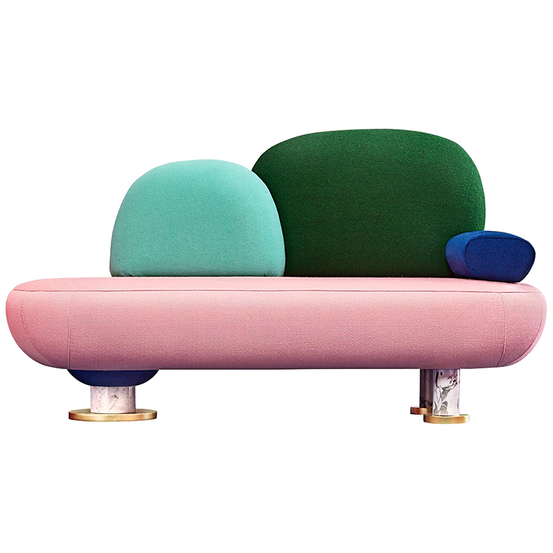 Дизайнерский диван  Toadstool Collection, Sofa Masquespacio Мульти Золотой Белый Мрамор Bianco в Омске | Loft Concept 