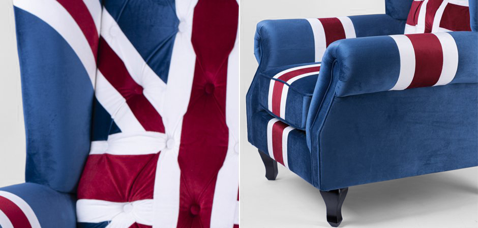 Кресло Armchair Union Jack velvet Кресло Armchair Union Jack velvet - Loft-Concept в Омске