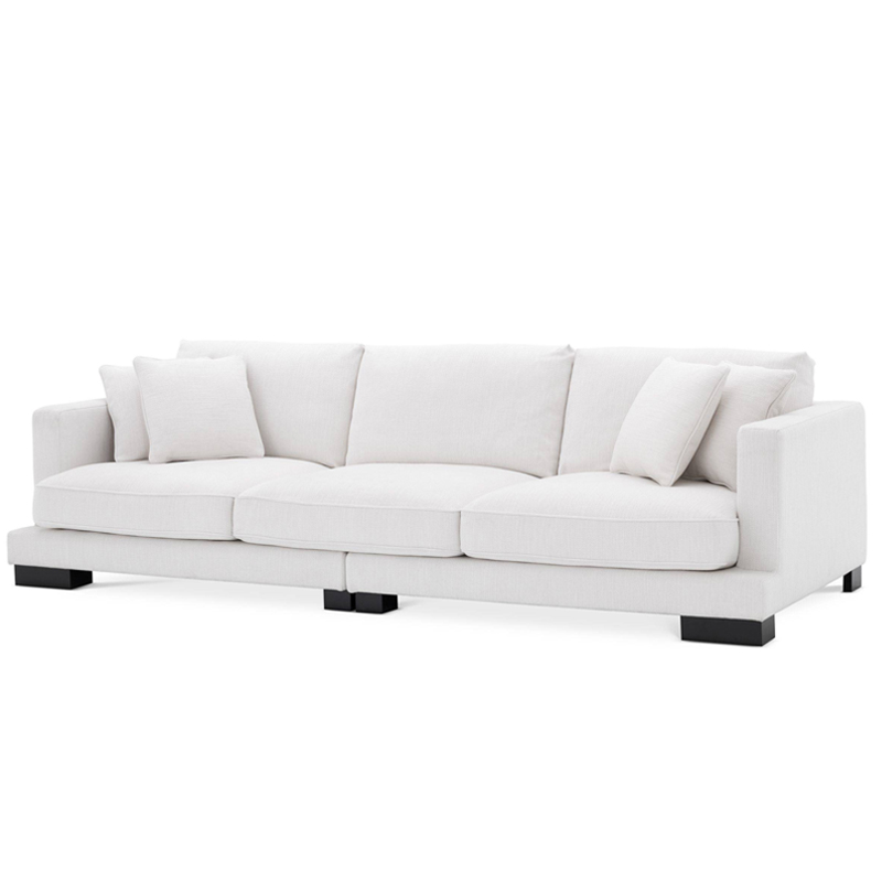 Диван Eichholtz Sofa Tuscany white Белый Черный в Омске | Loft Concept 