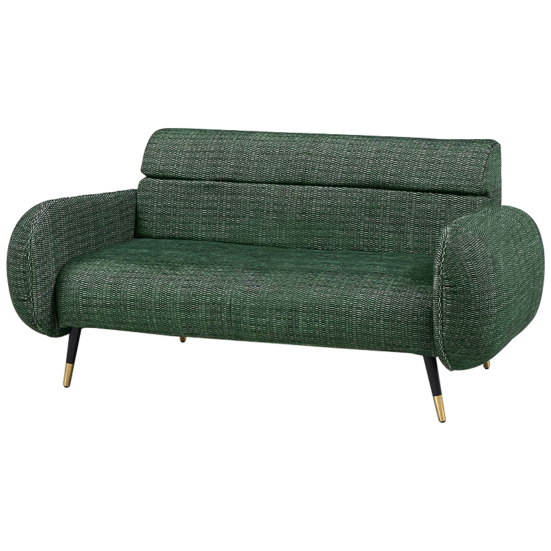 Диван Hebert Sofa Green M Зеленый Зеленый Черный Латунь в Омске | Loft Concept 