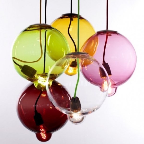 Люстра Cappellini Meltdown Suspension Lamp Прозрачный Янтарь (Amber) Серый (Gray) Синий Красный (Red) Зеленый Розовый (Rose) в Омске | Loft Concept 