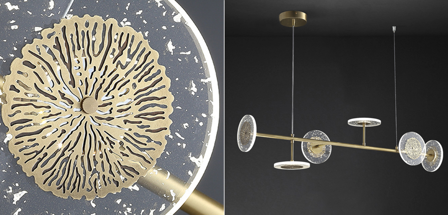 Люстра Discs Flowers Chandelier - фото