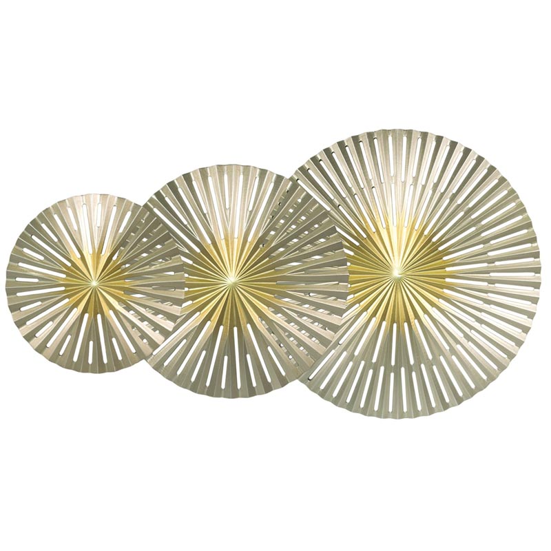 Арт-объект Apollo Gold and Silver Wall Plaque Disc gap 3 Золотой Серебряный в Омске | Loft Concept 