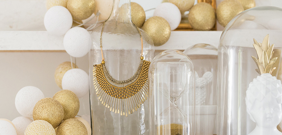 Гирлянда хлопковые фонарики Сotton Ball Shell-Gold - Loft-Concept в Омске