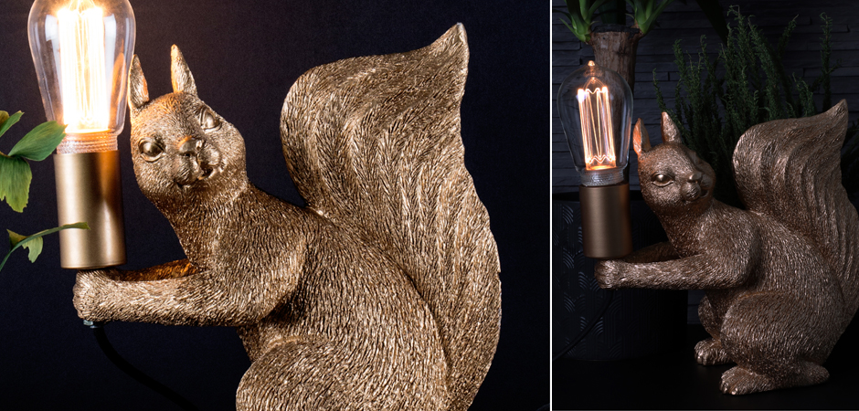 Настольная лампа Piff Table Gold Золотая белка Настольная лампа Piff Table Gold Золотая белка - Loft-Concept в Омске