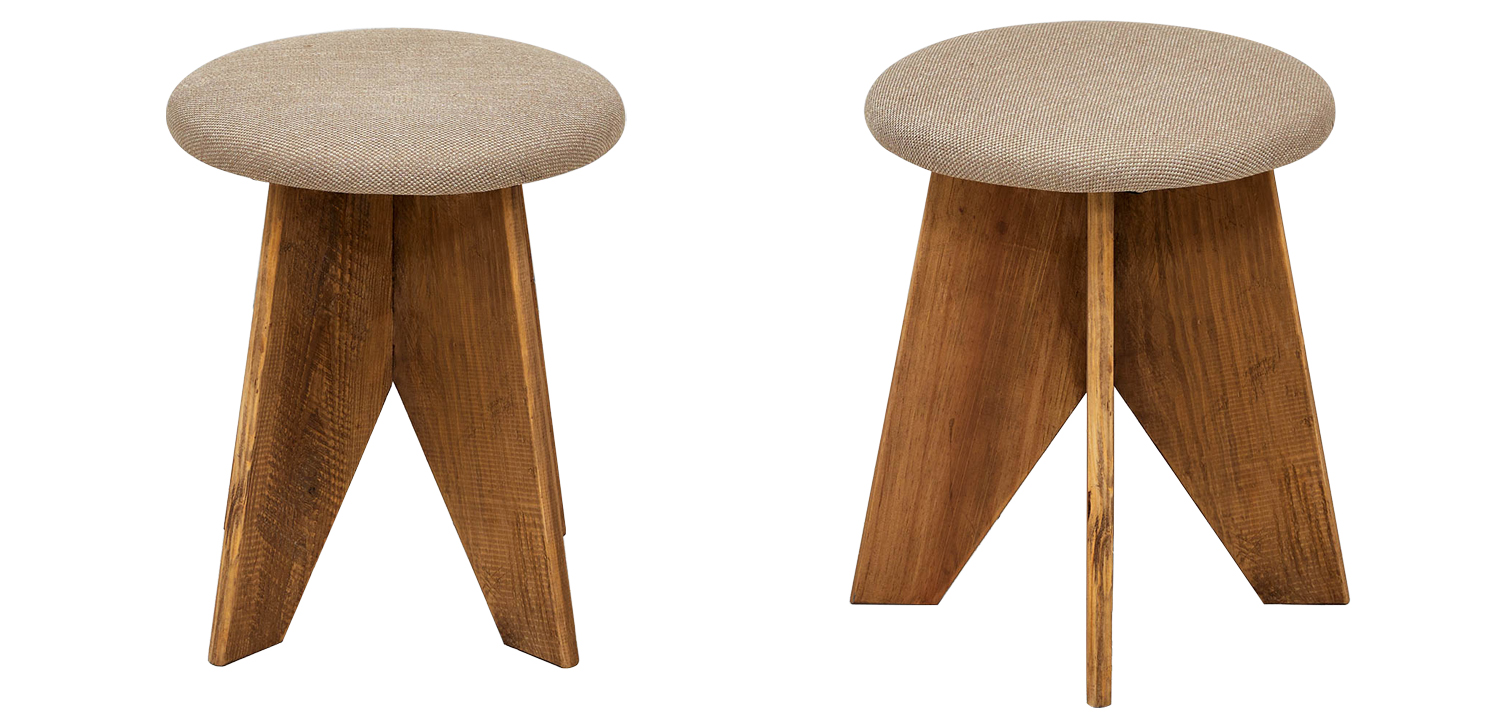 Пуф деревянный круглый Aime Wood Round Pouf - фото