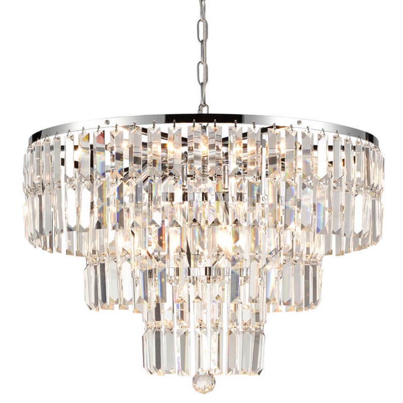 Люстра 1920s Odeon Chandelier chrome 60 Прозрачный (Transparent) Хром в Омске | Loft Concept 