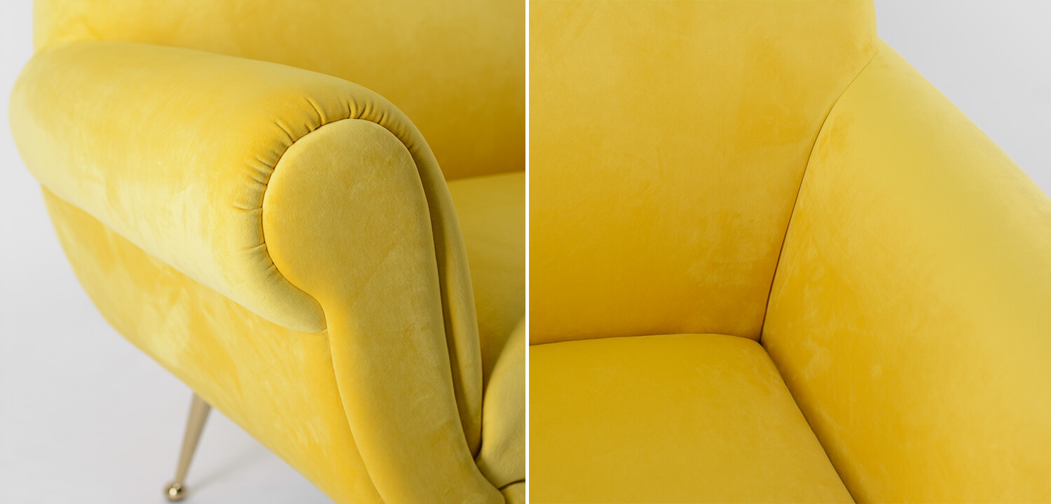 Кресло Lounge Chair Gigi Radice yellow - фото №1