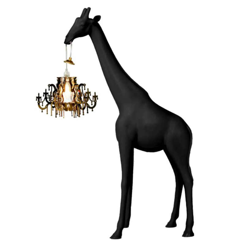 Настольная лампа черный жираф Black Giraffe Table Lamp Черный в Омске | Loft Concept 