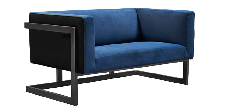 Диван Cube Blue Loveseat Sofa - Loft-Concept в Омске