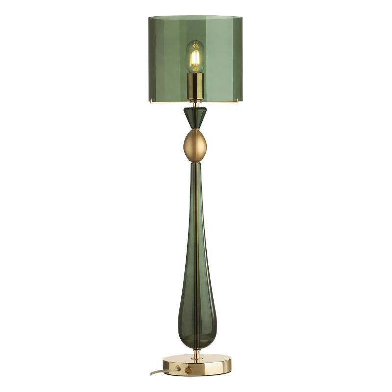 Настольная лампа Roser Green Table Lamp Зеленый Золотой в Омске | Loft Concept 