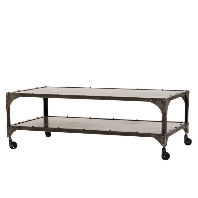 Кофейный стол Industrial Steampunk Nickel Coffee Table  в Омске | Loft Concept 