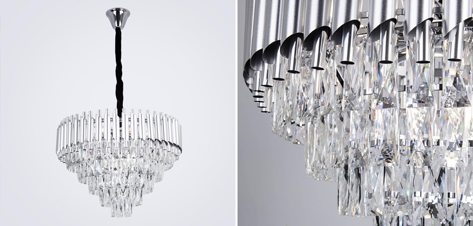 Круглая многоярусная люстра Empire Crystal Silver - Loft-Concept в Омске