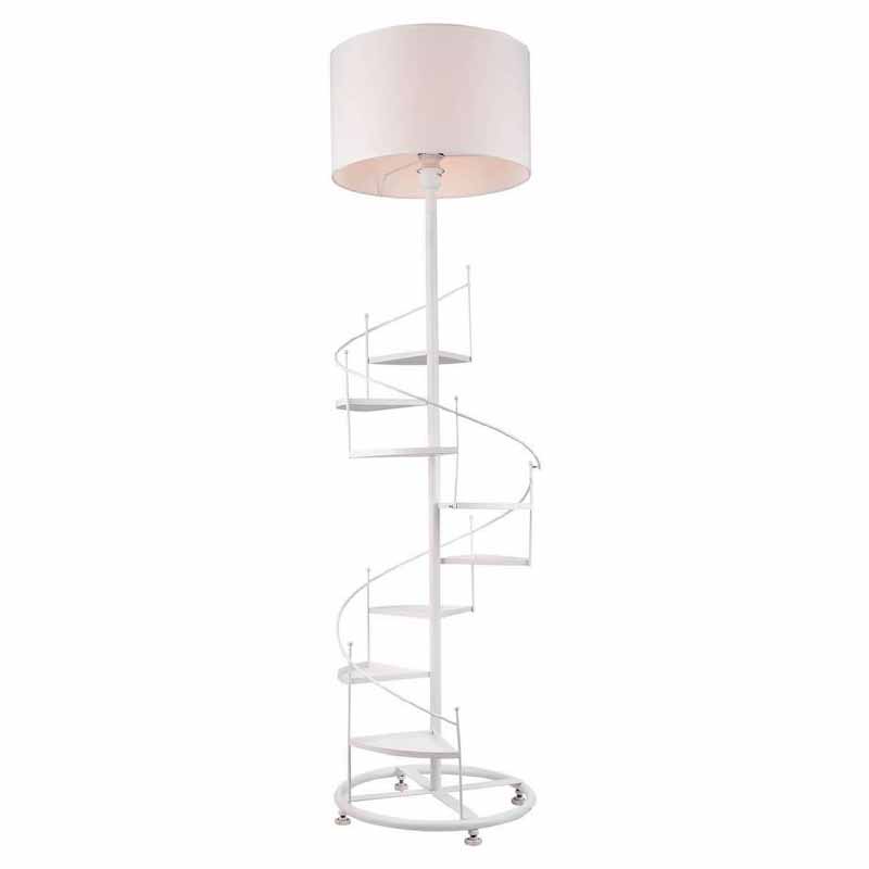 Торшер Spiral Staircase Floor Lamp White Белый в Омске | Loft Concept 