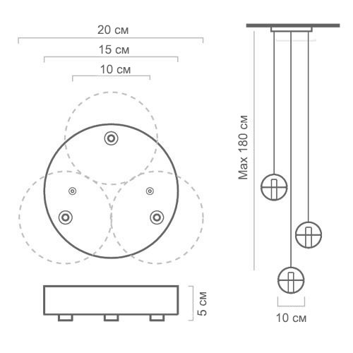 Люстра Bocci 14.3 Three Pendant Led Crystal Glass Ball 3 в Омске