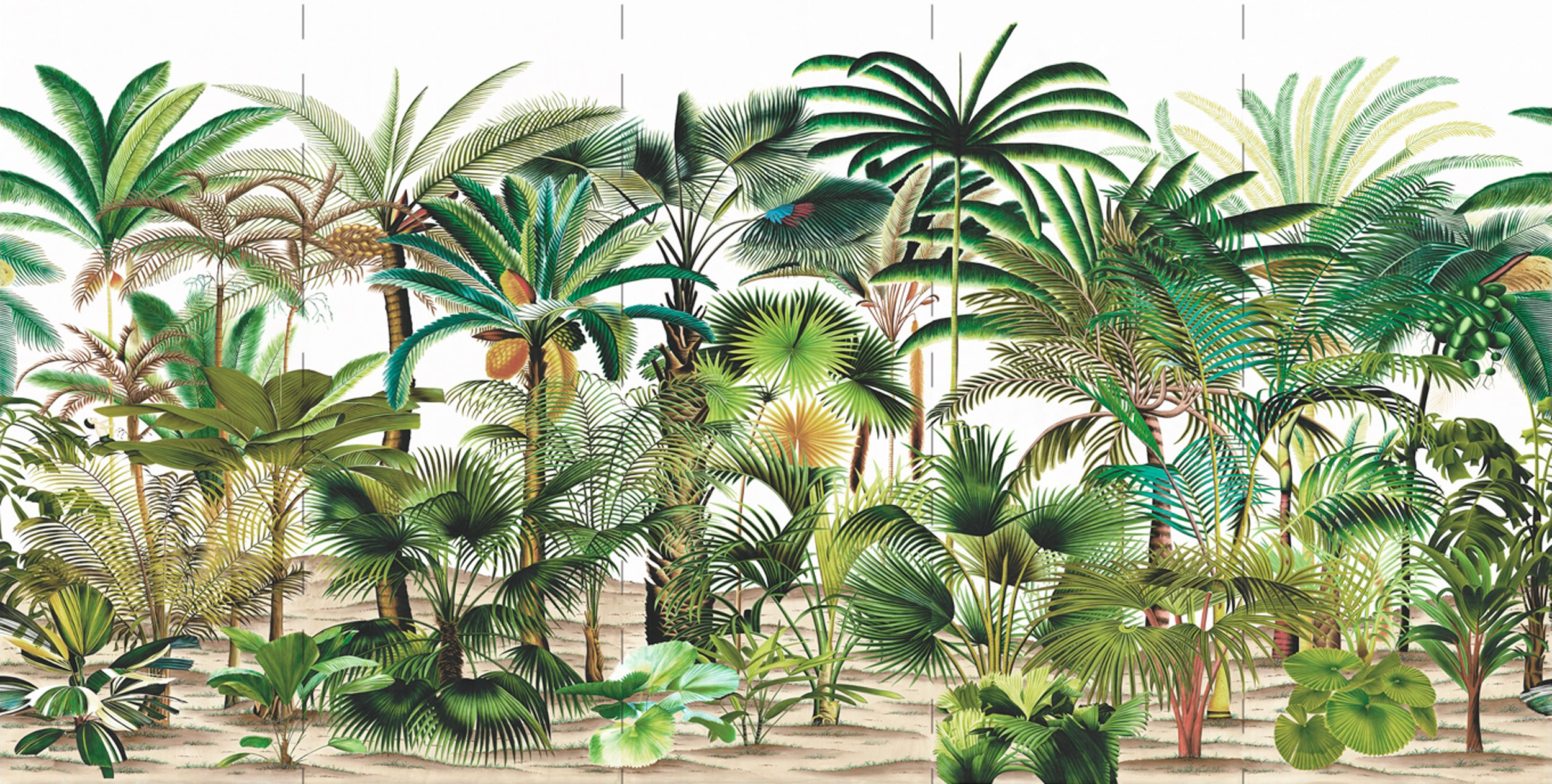 Обои ручная роспись Palmetum Tangerine - постер Loft-Concept в Омске