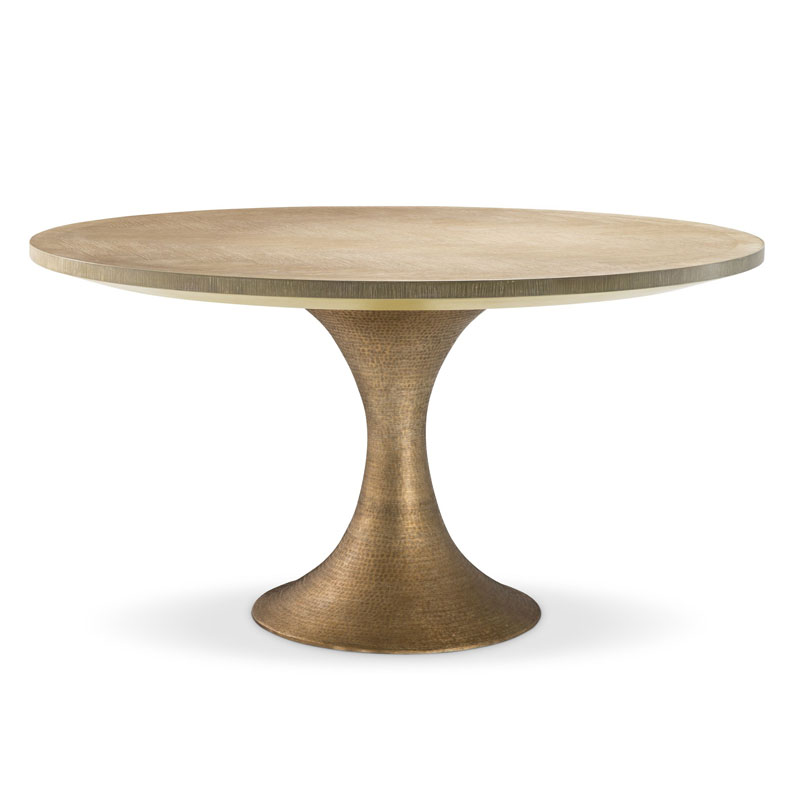 Обеденный стол Eichholtz DINING TABLE MELCHIOR ROUND brass Латунь в Омске | Loft Concept 