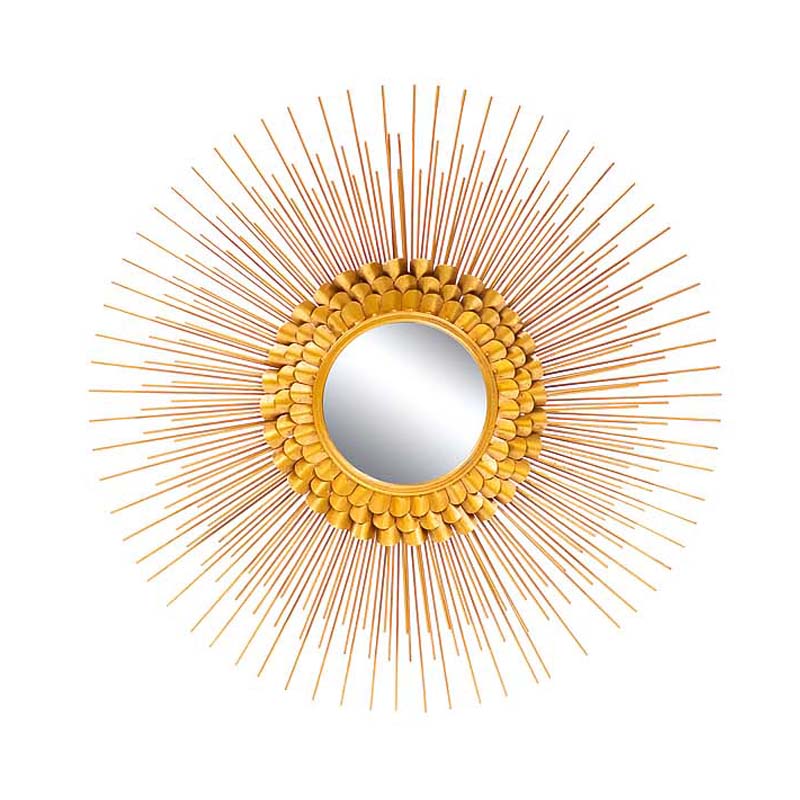 Зеркало-солнце Golden Petals Mirror Sun Золотой в Омске | Loft Concept 