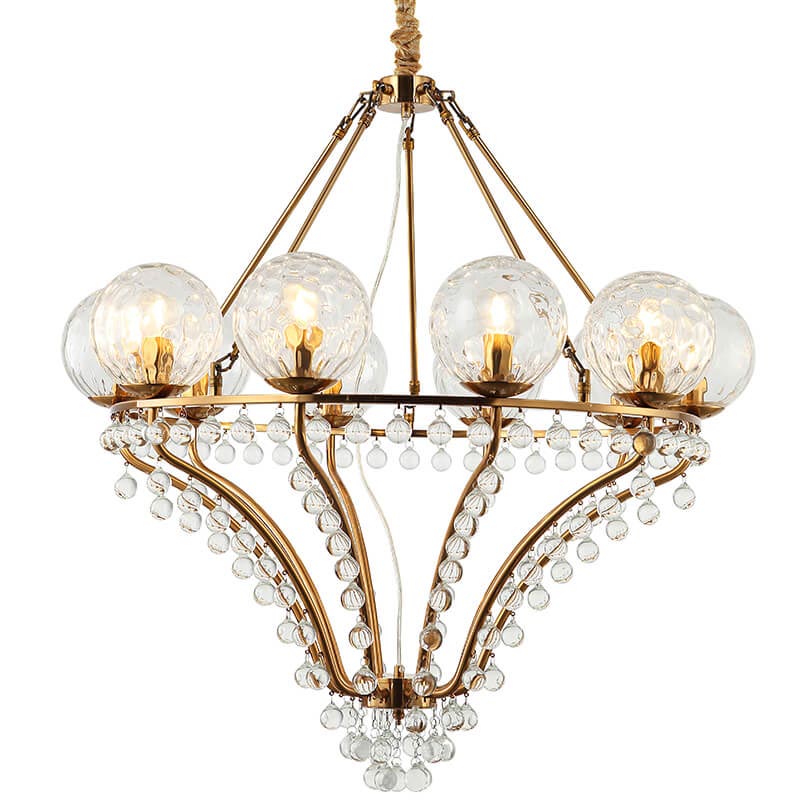 Люстра Melaine Chandelier gold Золотой Прозрачный (Transparent) в Омске | Loft Concept 