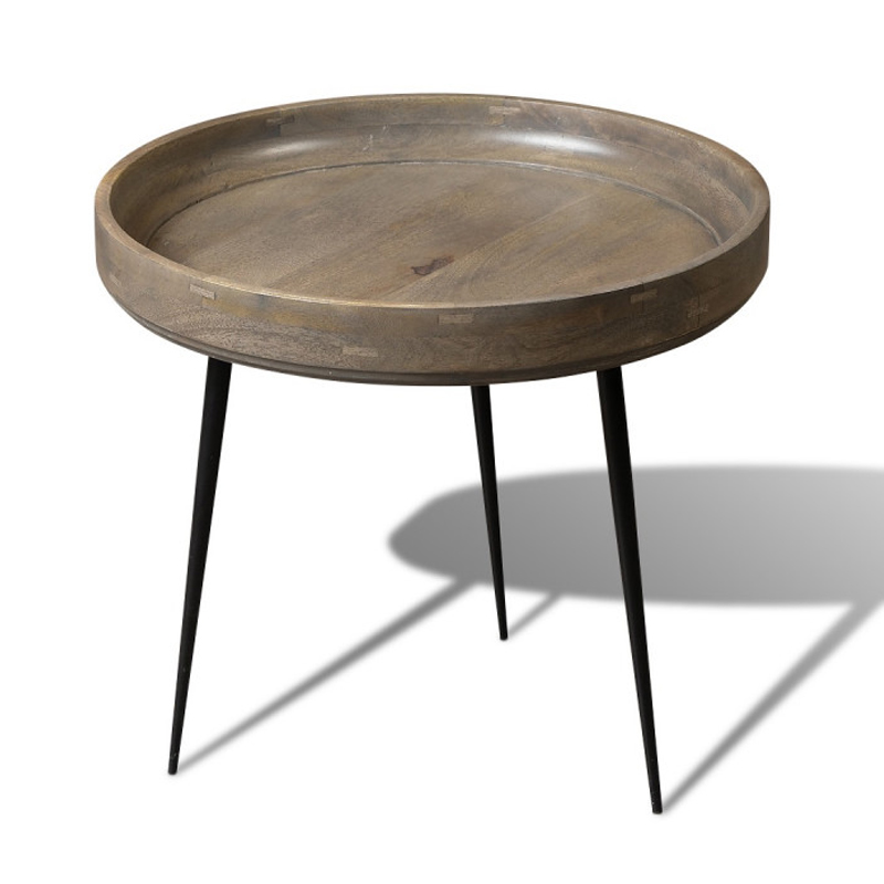 Кофейный стол Davidson Coffee Table platinum 47 Серый Черный в Омске | Loft Concept 