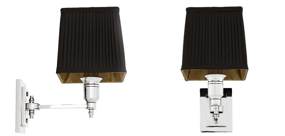 Бра Wall Lamp Lexington Single Nickel+Black Бра Wall Lamp Lexington Single Nickel+Black - Loft-Concept в Омске