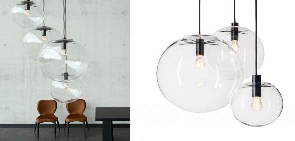 Подвесной светильник Selene Glass Ball Ceiling Lights Подвесной светильник Selene Glass Ball Ceiling Lights - Loft-Concept в Омске