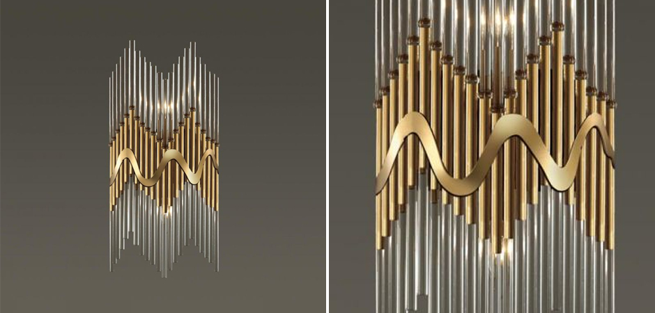 Бра Bronze Pipes стеклянное Бра Bronze Pipes стеклянное - Loft-Concept в Омске