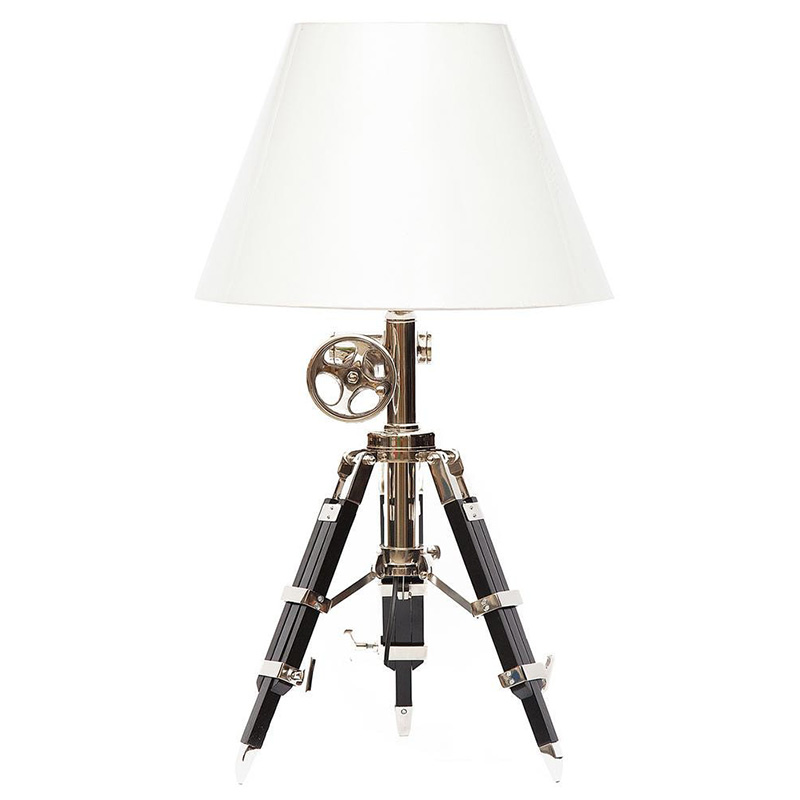 Настольная лампа Victorian Era Tripod Lamp Коричневый Медь Белый в Омске | Loft Concept 