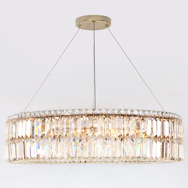 Люстра Darleen Crystal Gold Chandelier 17 Золотой Прозрачный (Transparent) в Омске | Loft Concept 