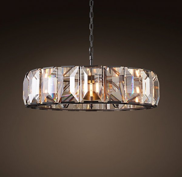 Люстра RH Harlow Crystal Round Chandelier 10 Черный в Омске | Loft Concept 