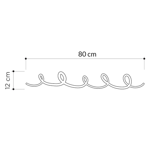 Настенная вешалка в  виде  закрученной линии Twisted Line Hanger в Омске