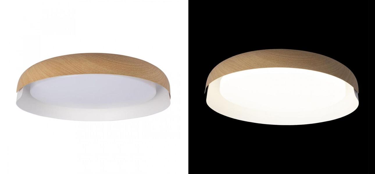 Светильник потолочный круглый Assol cup White Wood диаметр 46 - фото №2