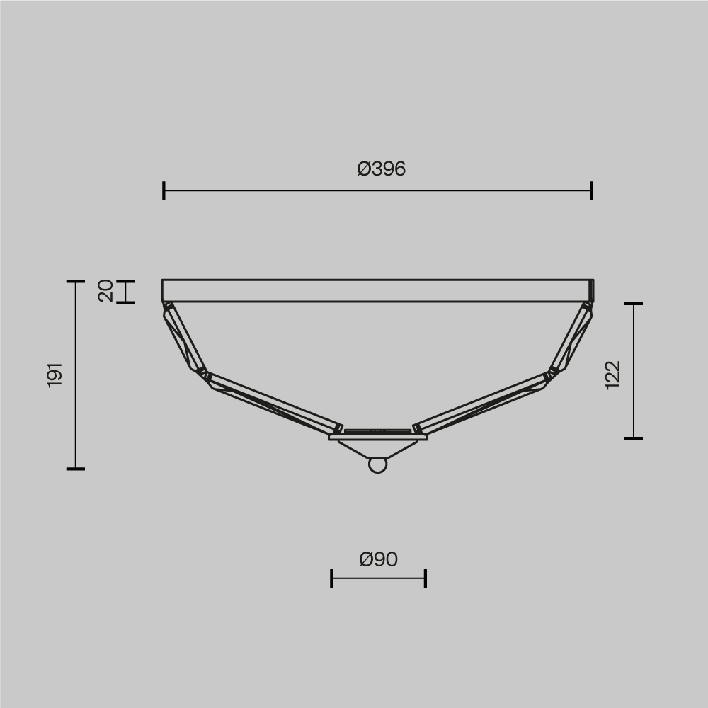 Потолочный светильник Facet E14х4 в Омске