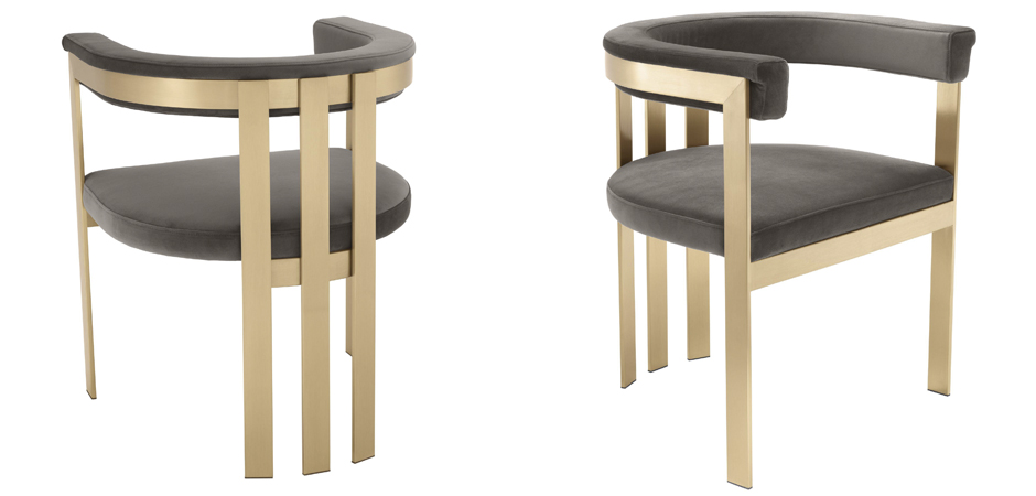 Стул Eichholtz Dining Chair Clubhouse grey Стул Eichholtz Dining Chair Clubhouse grey - Loft-Concept в Омске